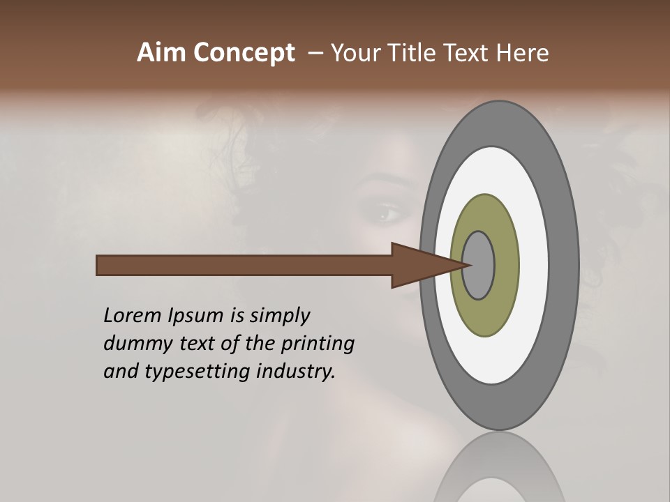 Sexy Black Brown Eyes PowerPoint Template