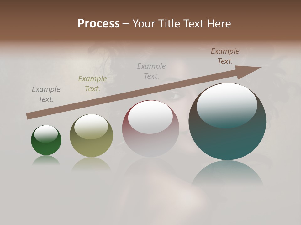 Sexy Black Brown Eyes PowerPoint Template