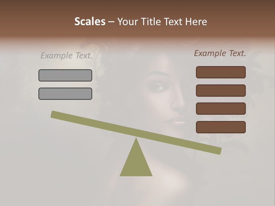 Sexy Black Brown Eyes PowerPoint Template