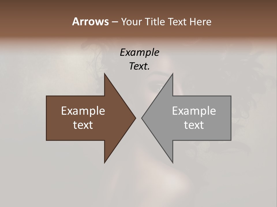 Sexy Black Brown Eyes PowerPoint Template