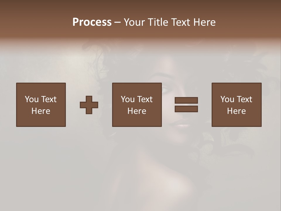Sexy Black Brown Eyes PowerPoint Template
