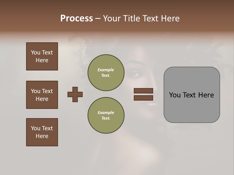 Sexy Black Brown Eyes PowerPoint Template