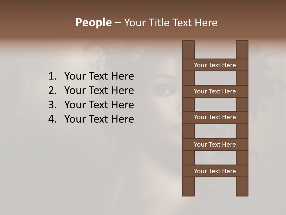 Sexy Black Brown Eyes PowerPoint Template