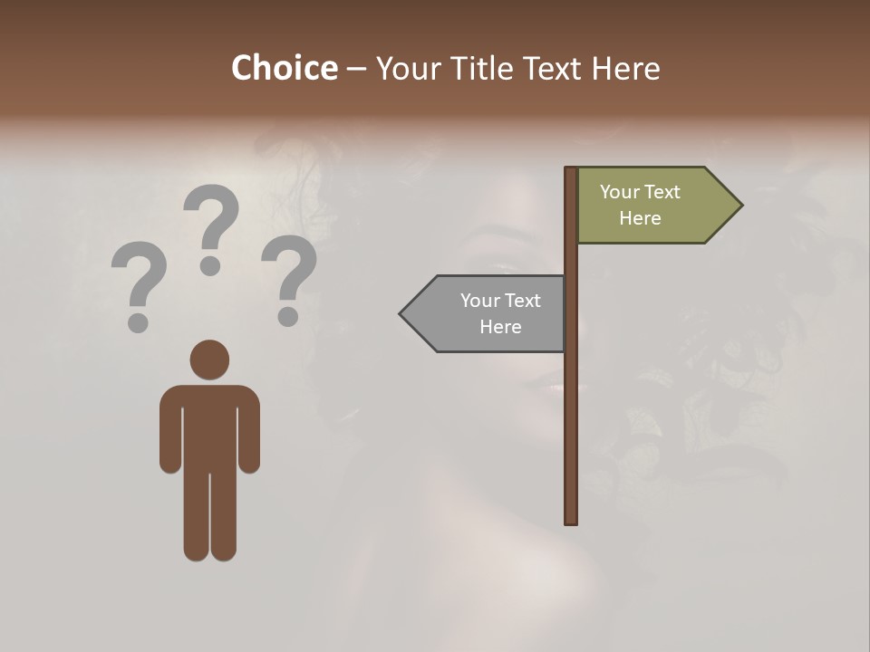 Sexy Black Brown Eyes PowerPoint Template