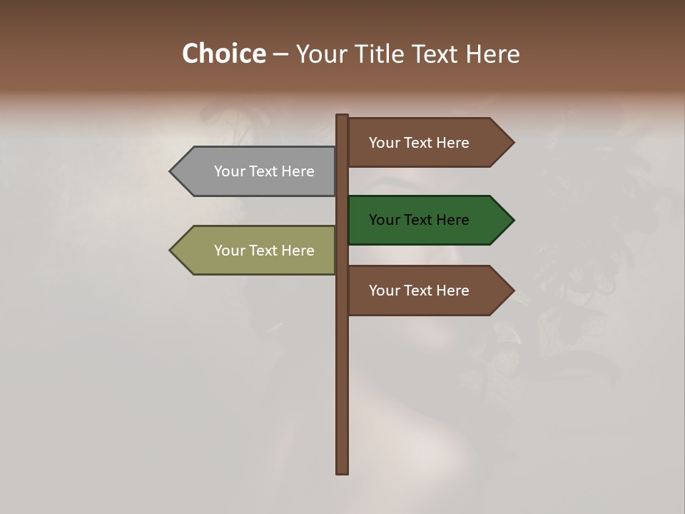 Sexy Black Brown Eyes PowerPoint Template