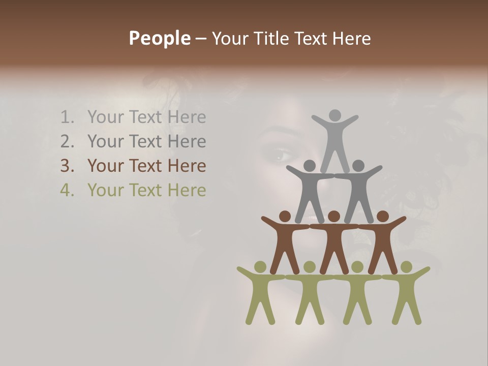 Sexy Black Brown Eyes PowerPoint Template