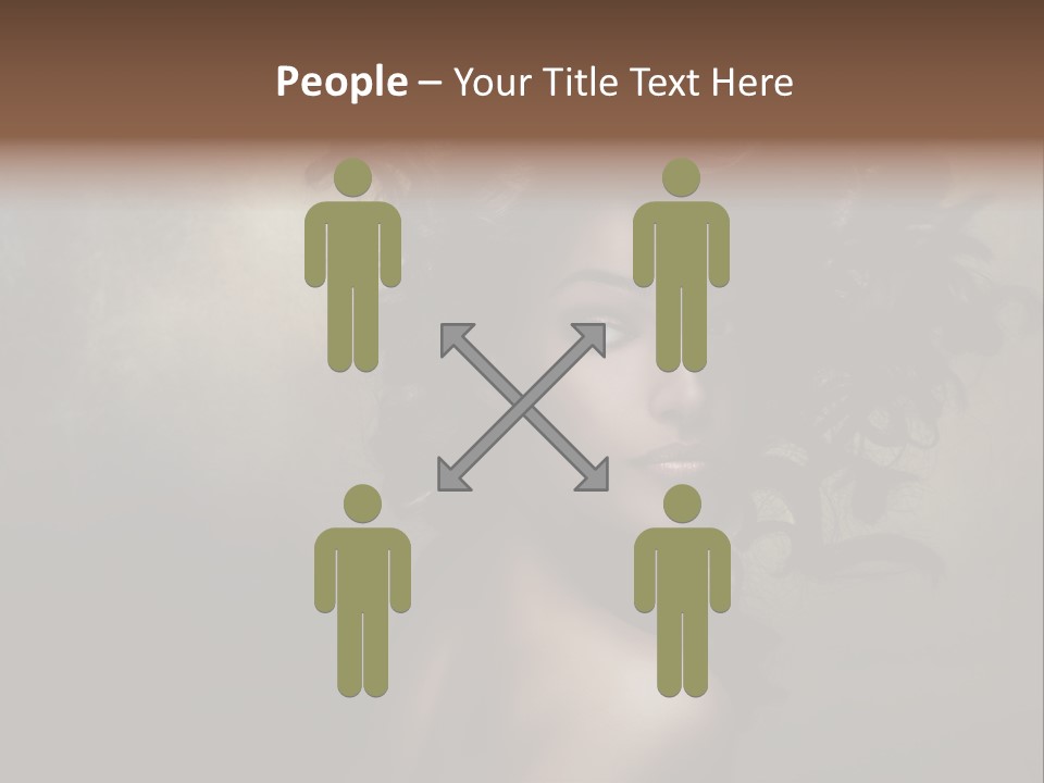 Sexy Black Brown Eyes PowerPoint Template