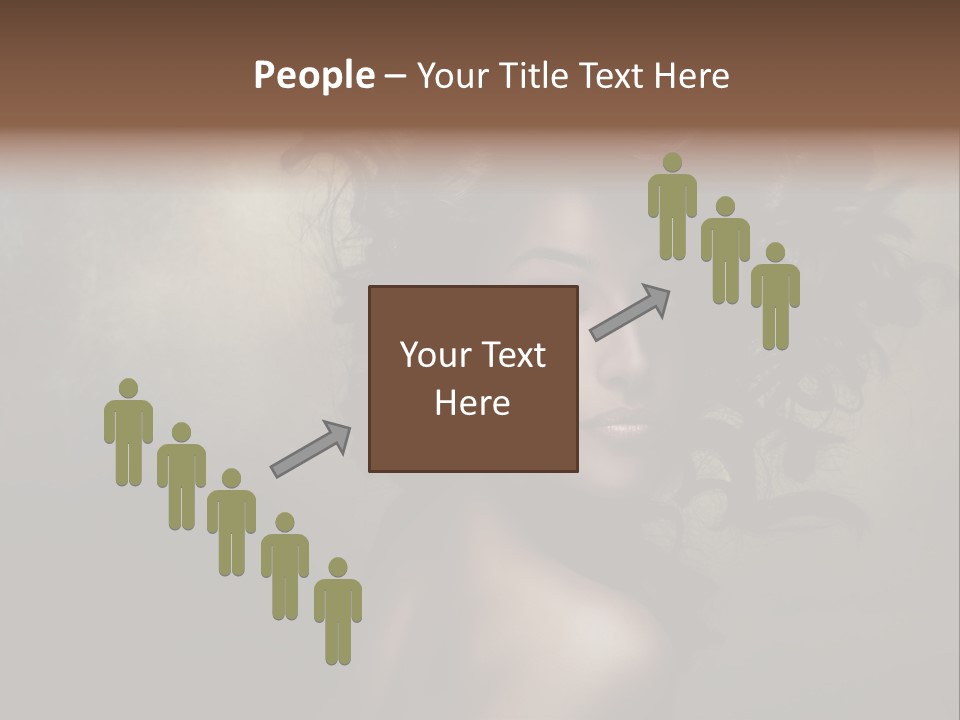 Sexy Black Brown Eyes PowerPoint Template