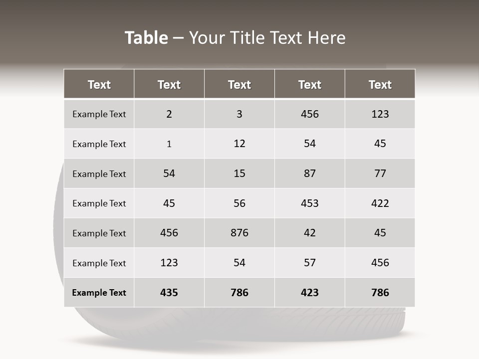 Tyre Marketing Alloy PowerPoint Template