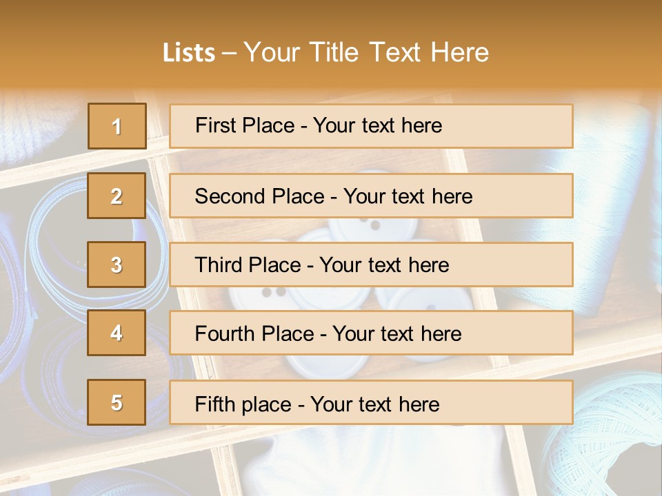 Spool Reel Bobbin PowerPoint Template