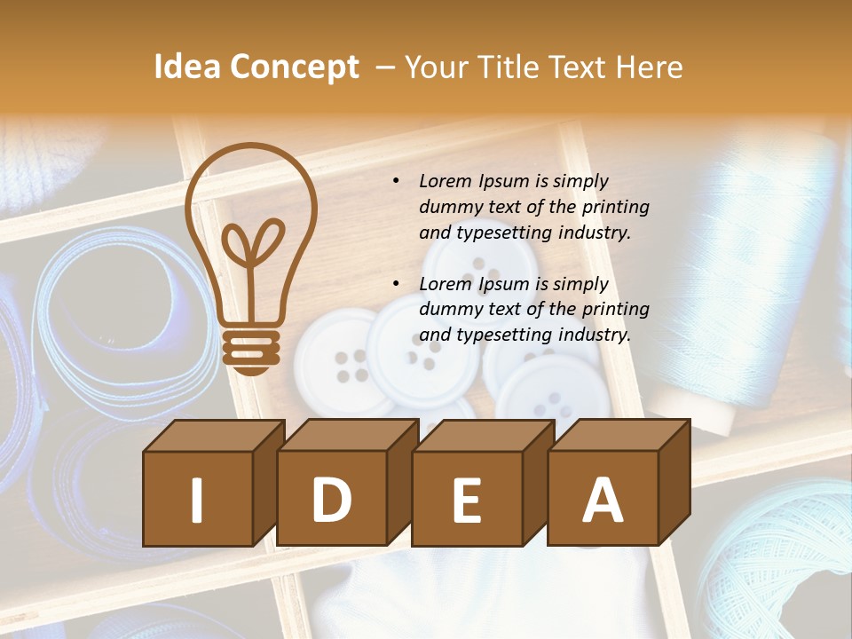 Spool Reel Bobbin PowerPoint Template