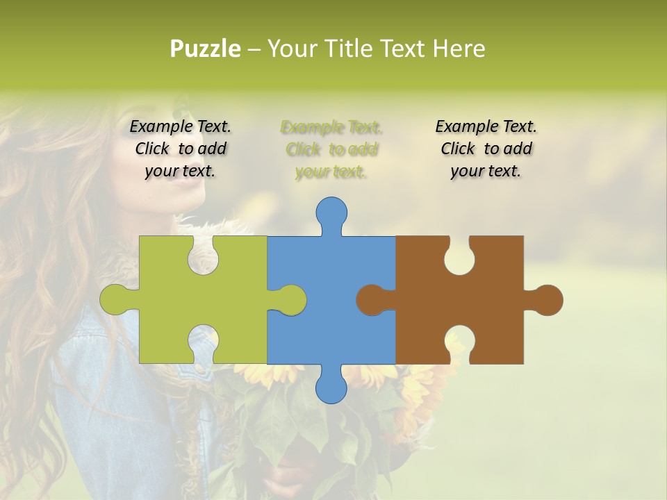 Lifestyle Flora Sunflowers PowerPoint Template