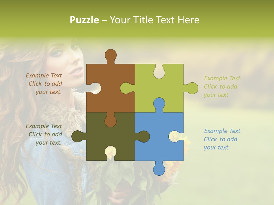 Lifestyle Flora Sunflowers PowerPoint Template