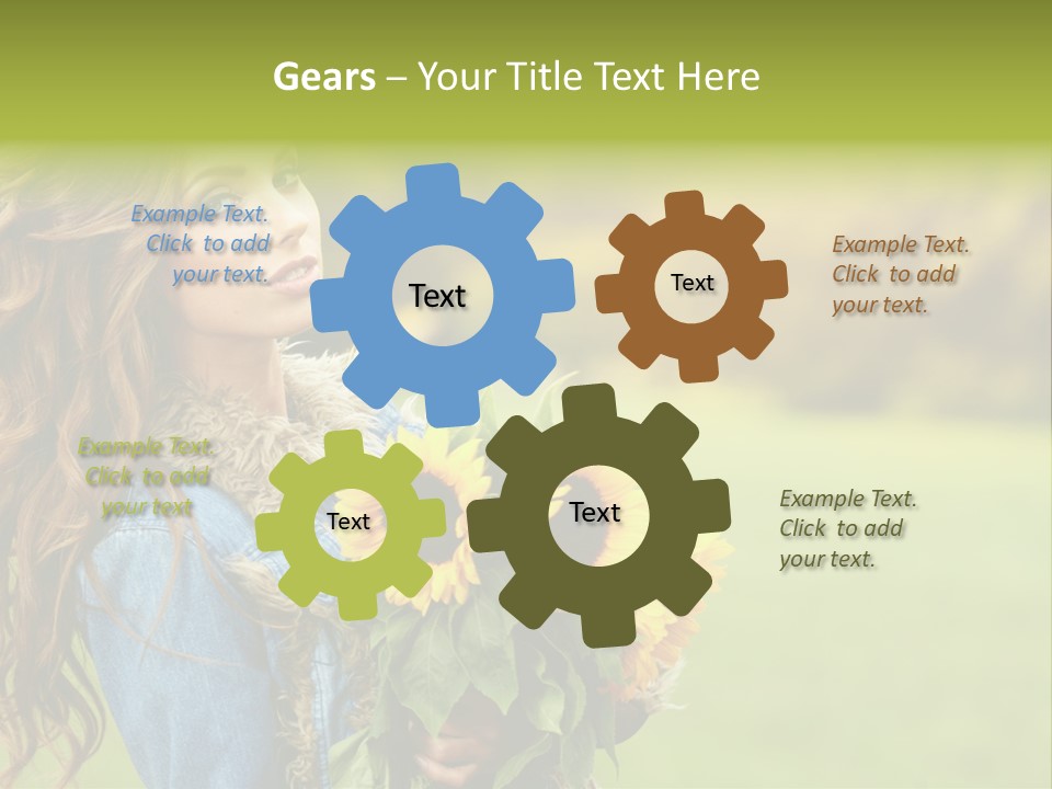 Lifestyle Flora Sunflowers PowerPoint Template