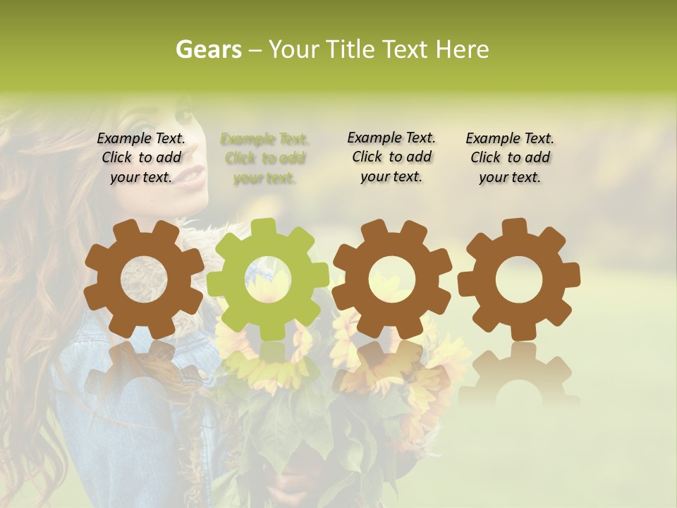 Lifestyle Flora Sunflowers PowerPoint Template