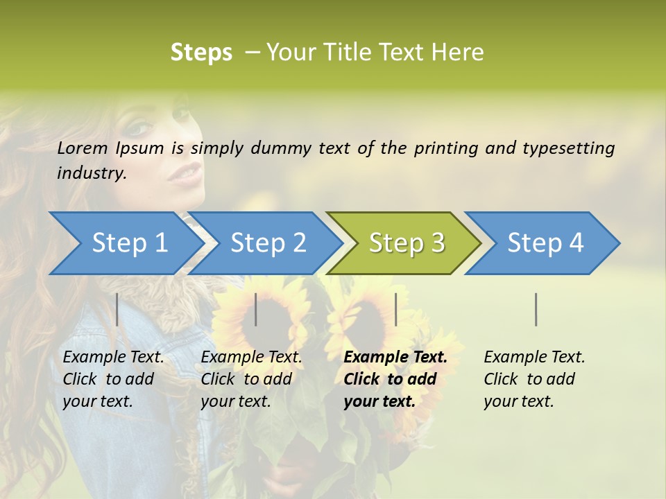 Lifestyle Flora Sunflowers PowerPoint Template