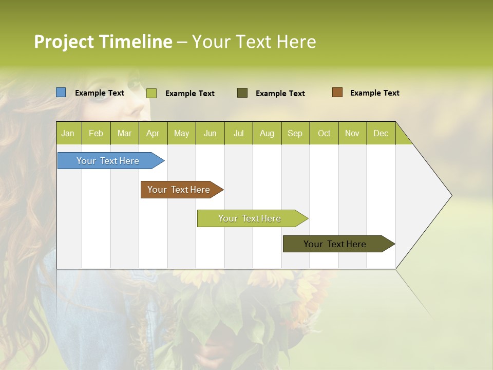 Lifestyle Flora Sunflowers PowerPoint Template
