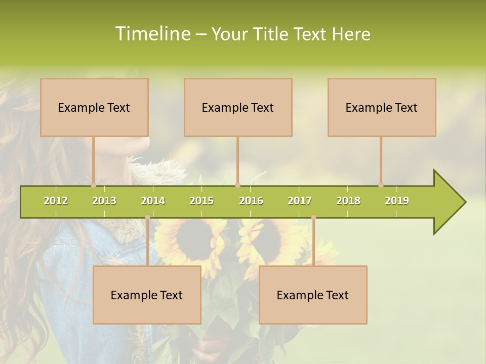 Lifestyle Flora Sunflowers PowerPoint Template