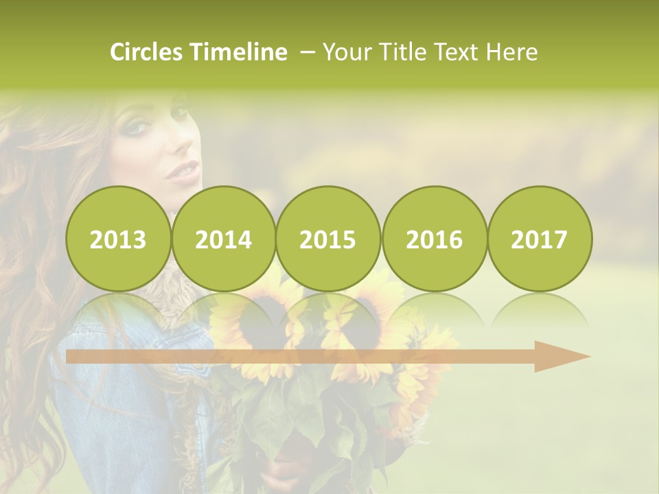 Lifestyle Flora Sunflowers PowerPoint Template