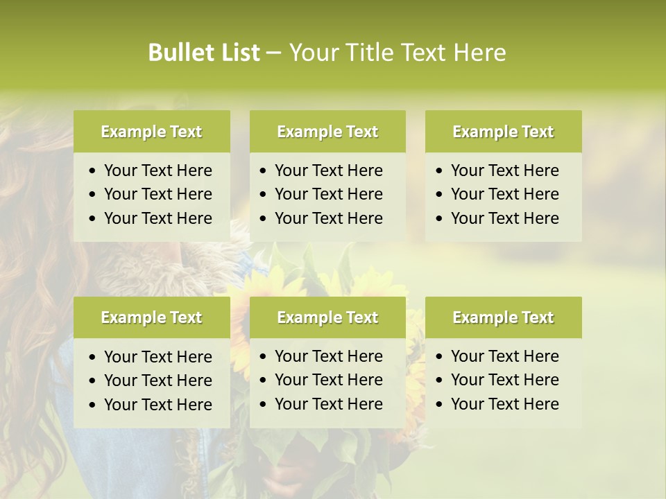Lifestyle Flora Sunflowers PowerPoint Template