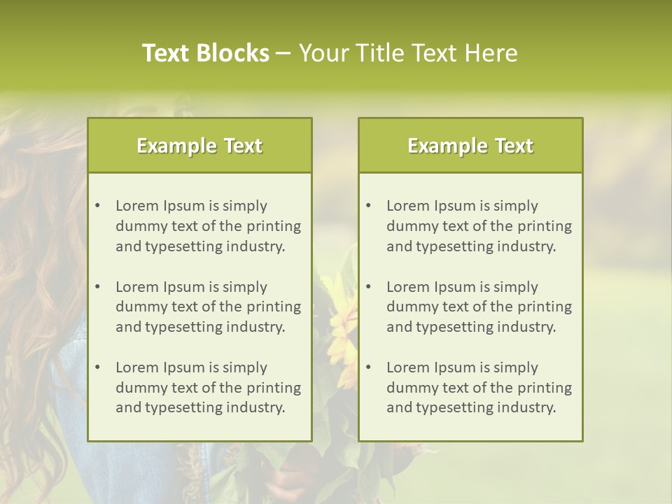 Lifestyle Flora Sunflowers PowerPoint Template