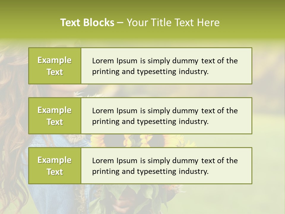 Lifestyle Flora Sunflowers PowerPoint Template