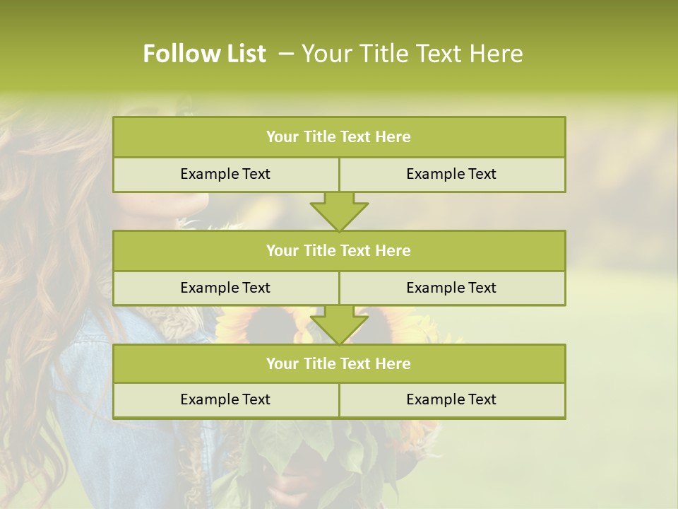 Lifestyle Flora Sunflowers PowerPoint Template