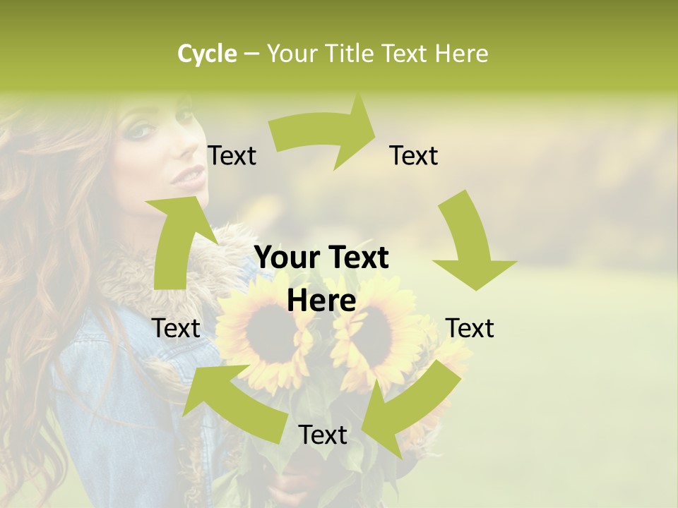 Lifestyle Flora Sunflowers PowerPoint Template
