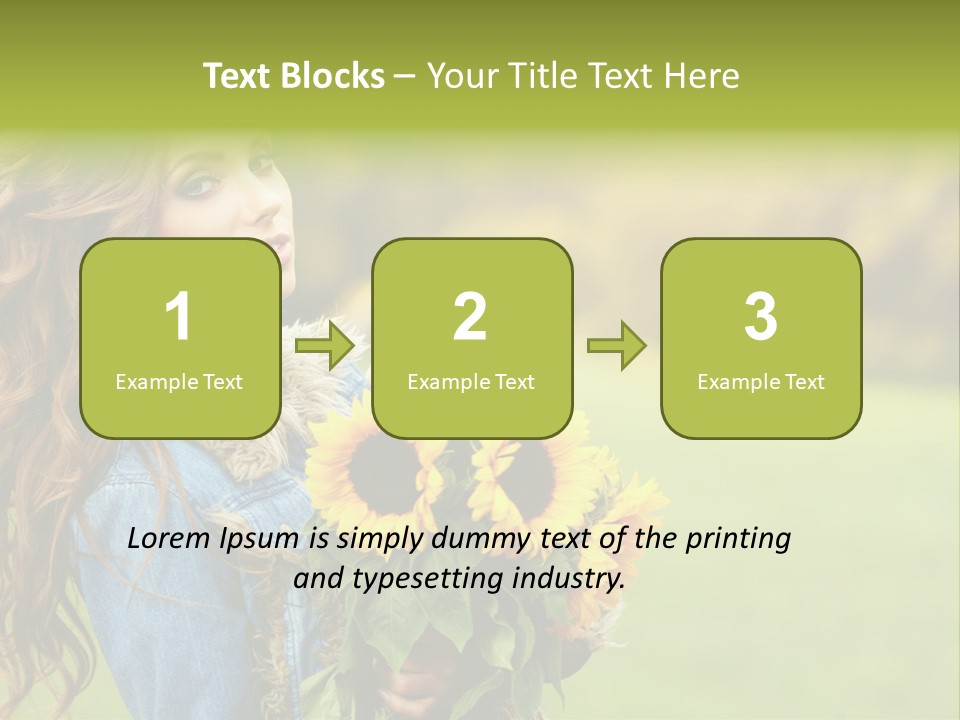 Lifestyle Flora Sunflowers PowerPoint Template