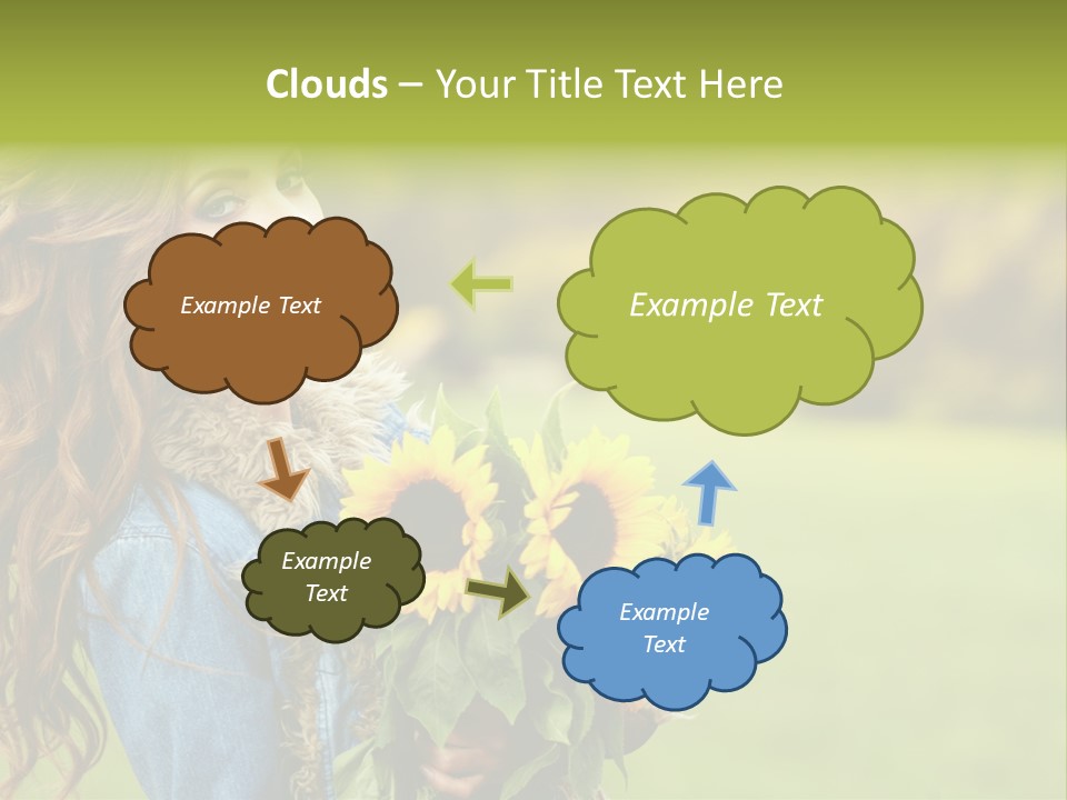 Lifestyle Flora Sunflowers PowerPoint Template