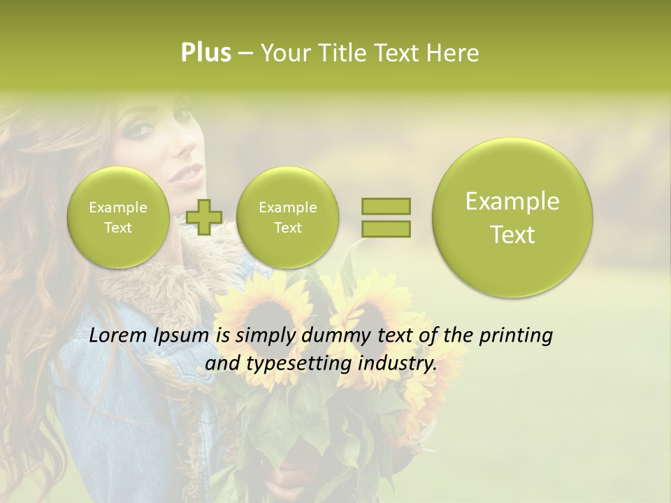 Lifestyle Flora Sunflowers PowerPoint Template