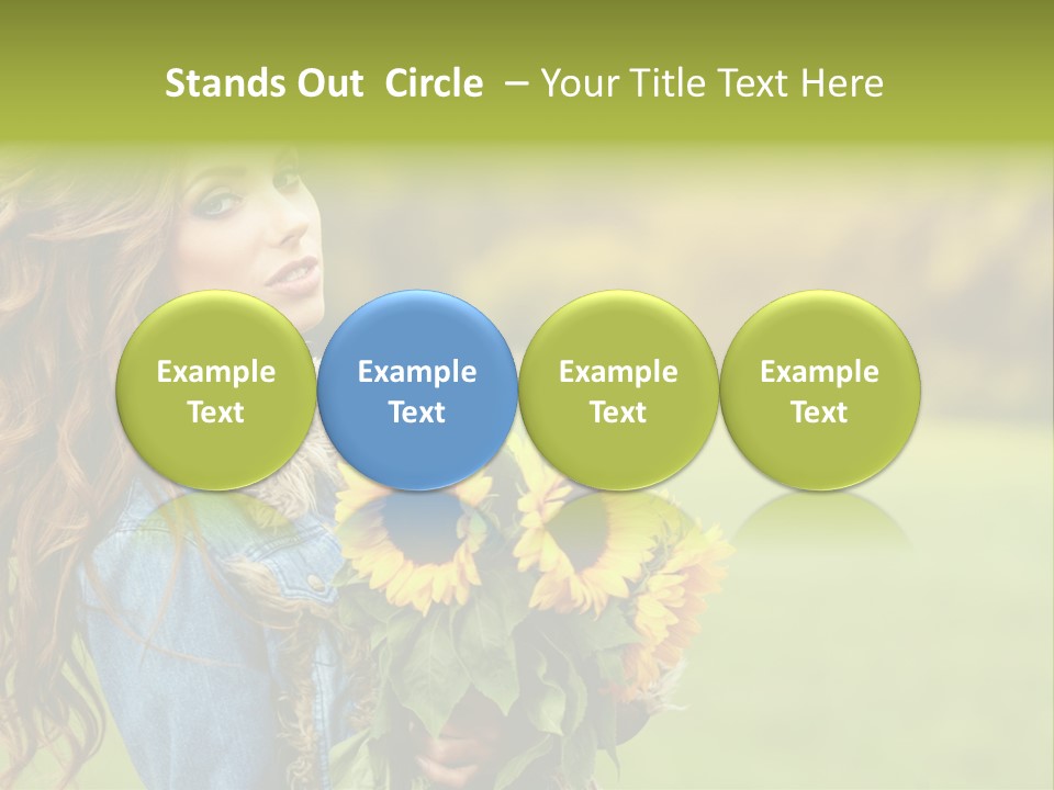 Lifestyle Flora Sunflowers PowerPoint Template