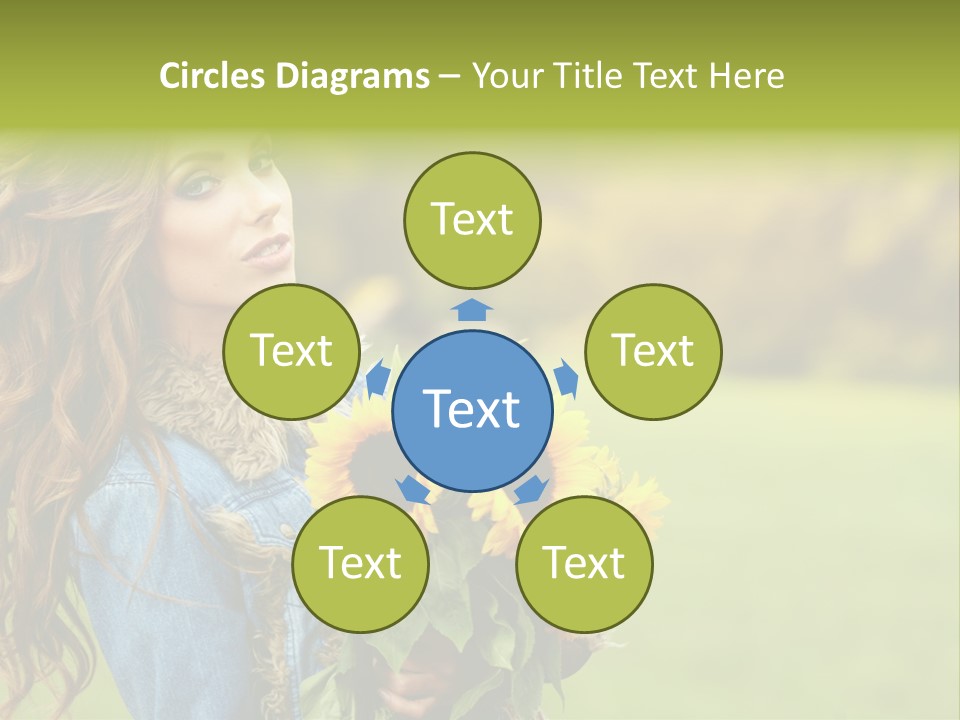 Lifestyle Flora Sunflowers PowerPoint Template