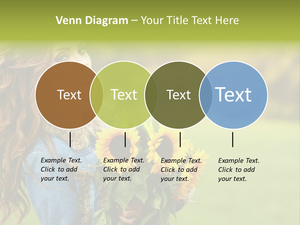 Lifestyle Flora Sunflowers PowerPoint Template