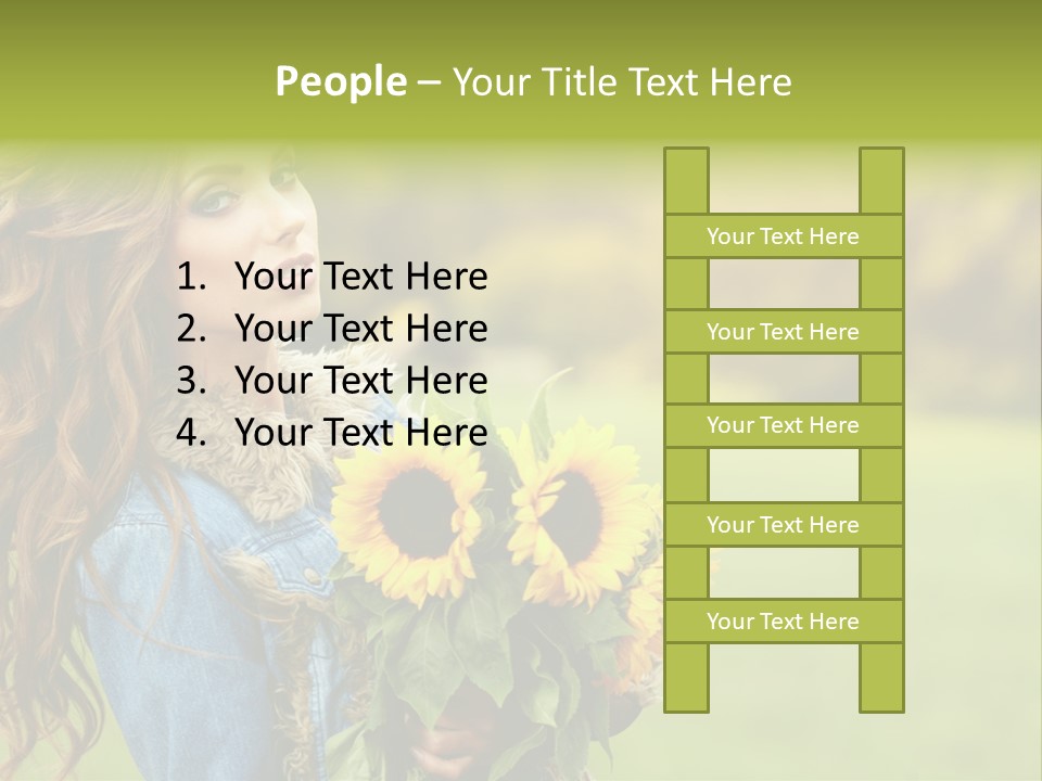 Lifestyle Flora Sunflowers PowerPoint Template
