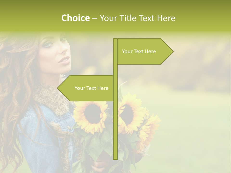 Lifestyle Flora Sunflowers PowerPoint Template