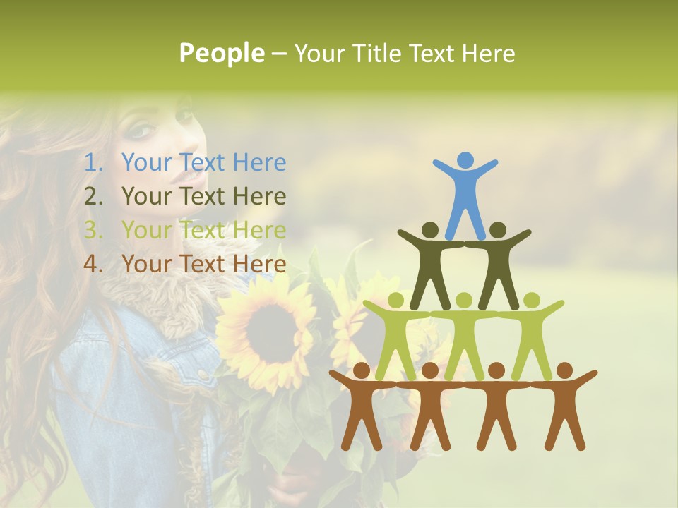 Lifestyle Flora Sunflowers PowerPoint Template