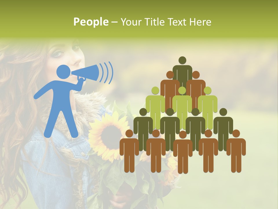 Lifestyle Flora Sunflowers PowerPoint Template