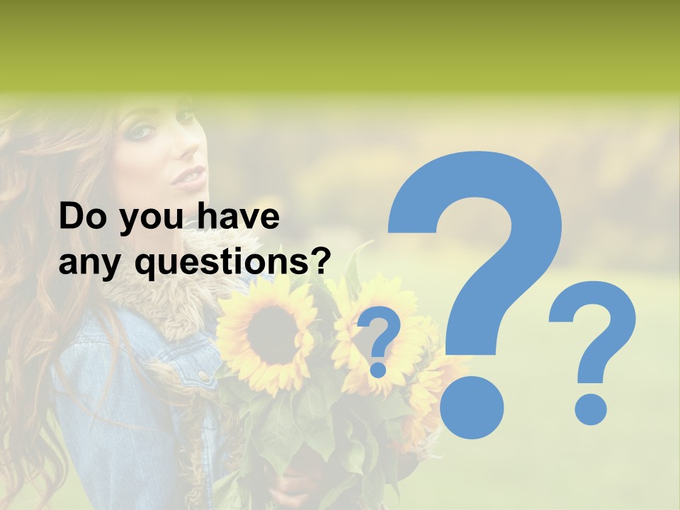 Lifestyle Flora Sunflowers PowerPoint Template