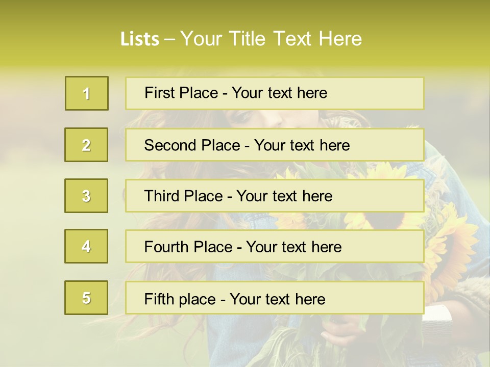Happiness Life Fresh PowerPoint Template