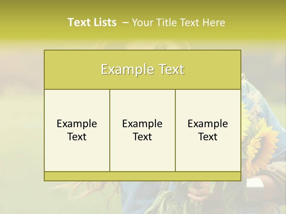 Happiness Life Fresh PowerPoint Template