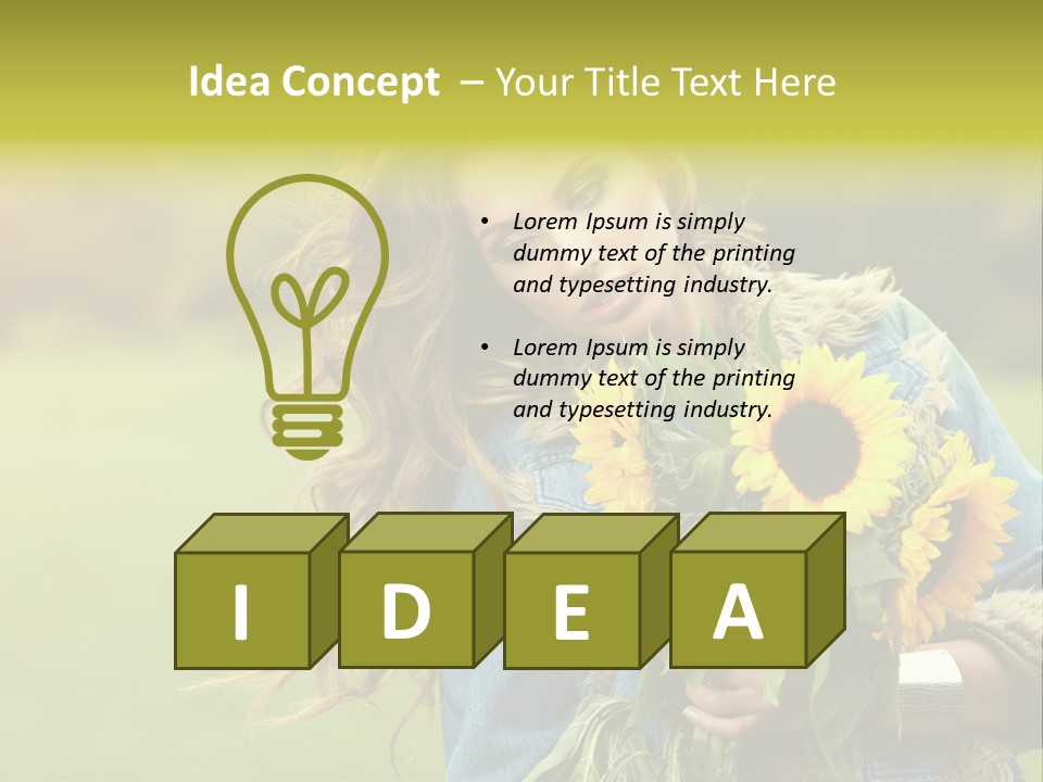 Happiness Life Fresh PowerPoint Template