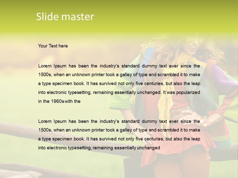 Girl Female Cute PowerPoint Template