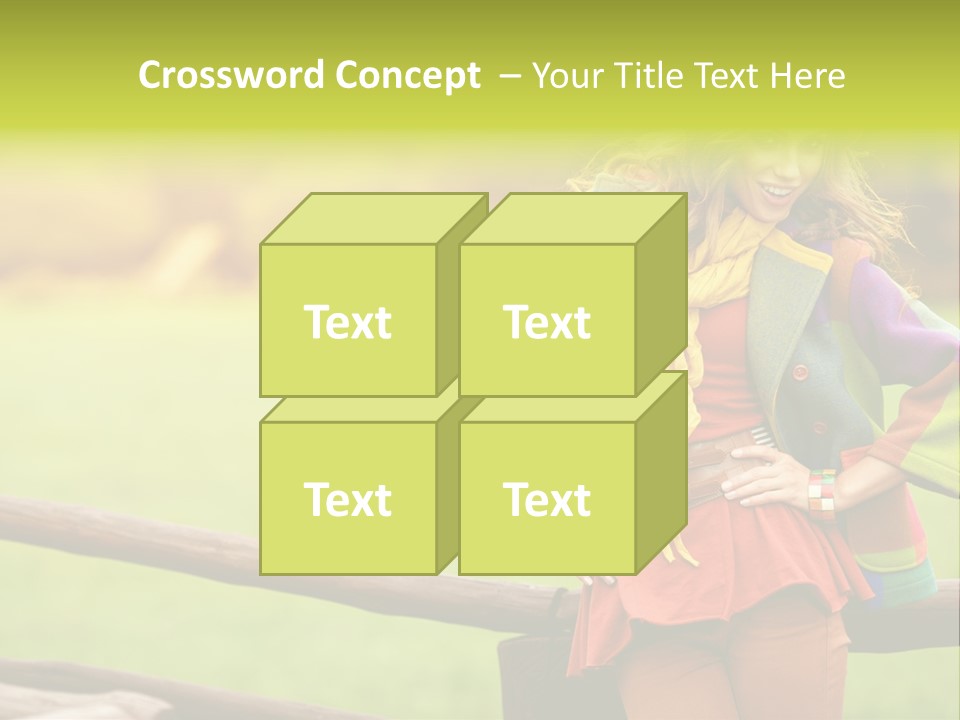 Girl Female Cute PowerPoint Template