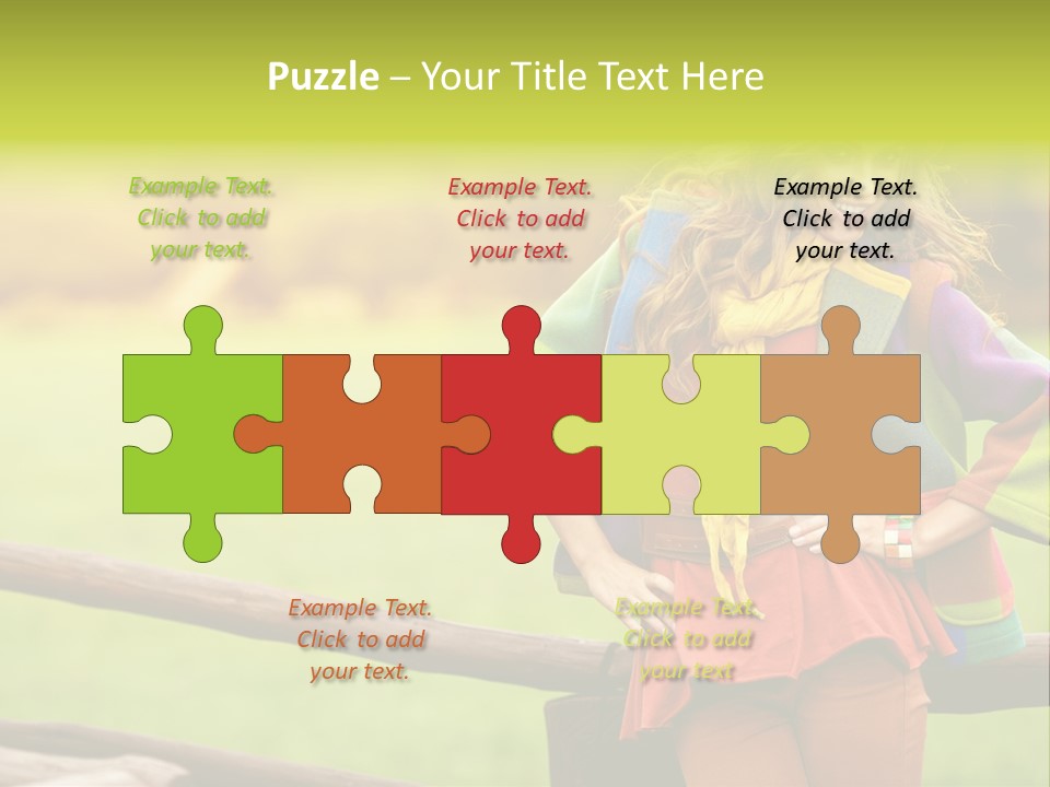 Girl Female Cute PowerPoint Template