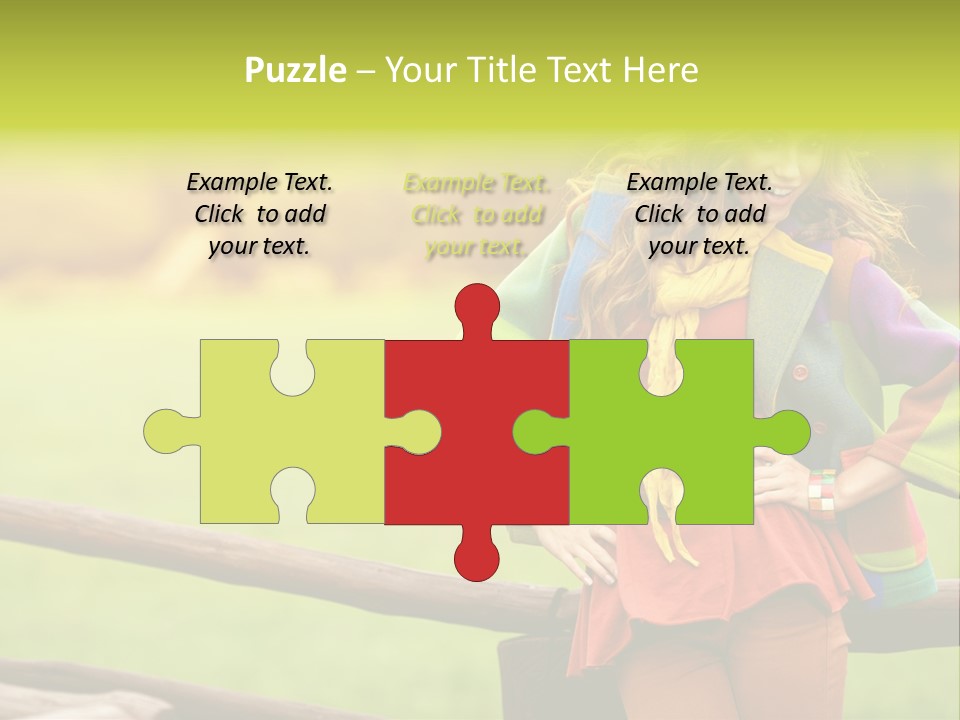 Girl Female Cute PowerPoint Template