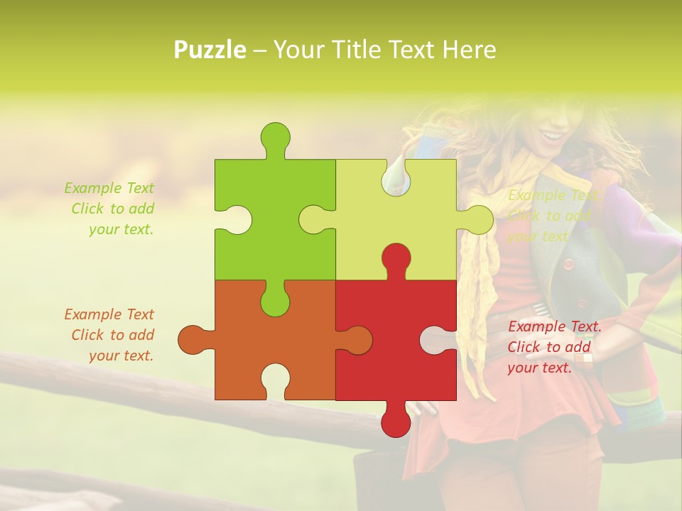 Girl Female Cute PowerPoint Template