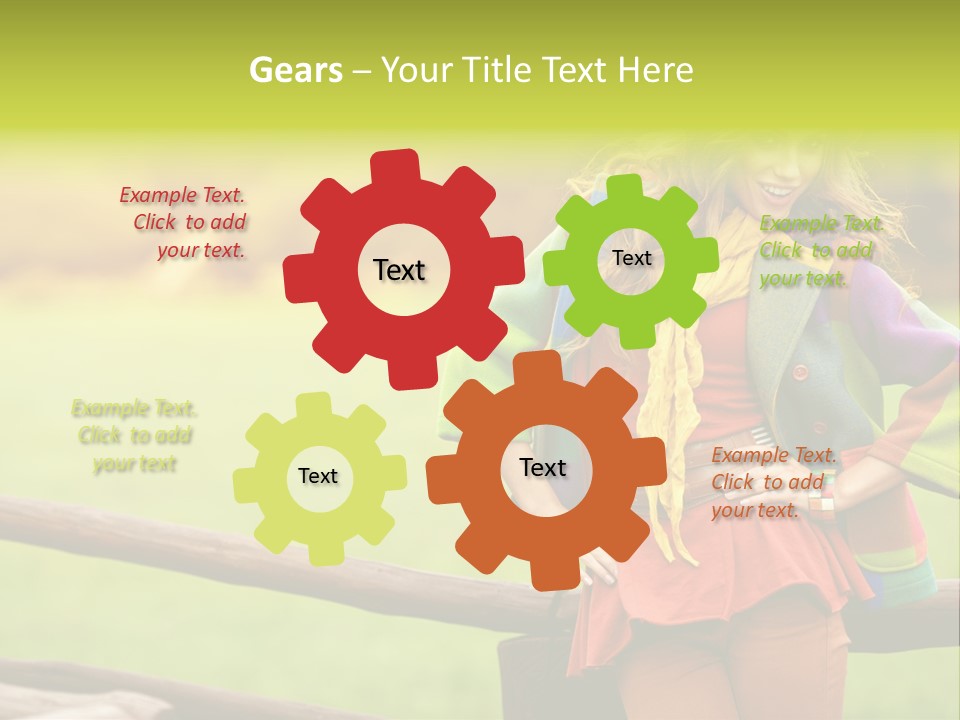 Girl Female Cute PowerPoint Template