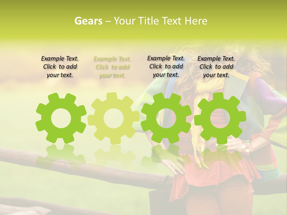 Girl Female Cute PowerPoint Template