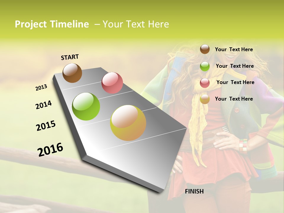 Girl Female Cute PowerPoint Template